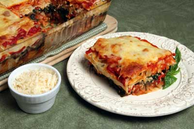 Spinach and Portabello Lasagna