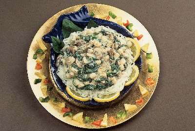 Scallops, Mushroom and Spinach Notta Pasta